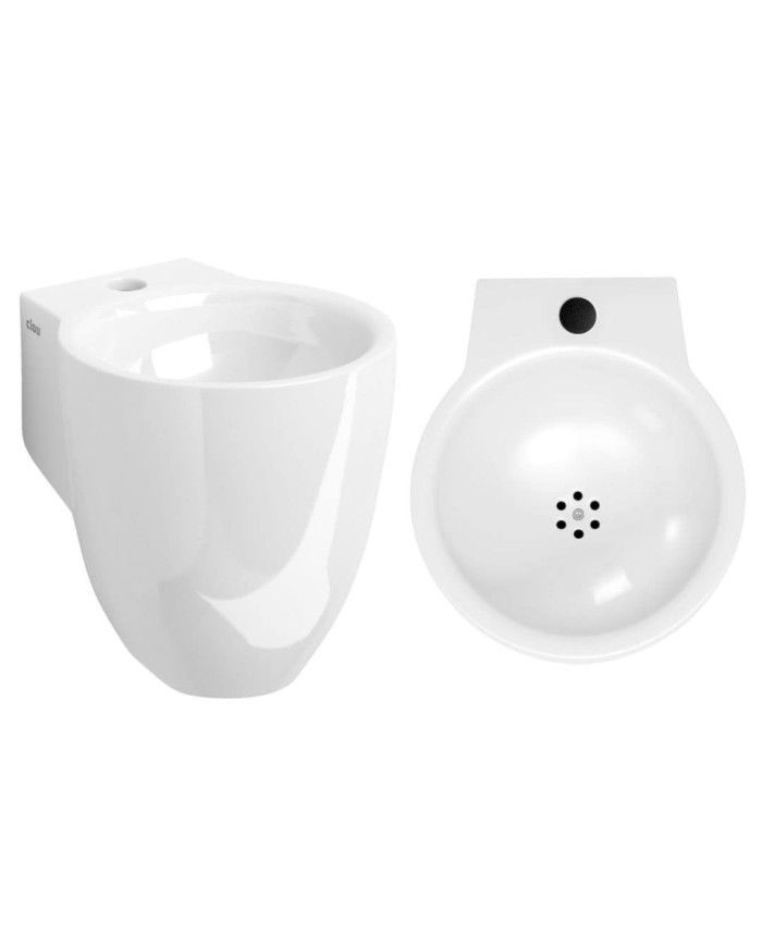 lave mains blanc brillant 27cm 1trou Flush 6 Clou