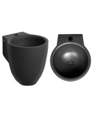 lave mains noir mat 27cm 1trou Flush 6 Clou