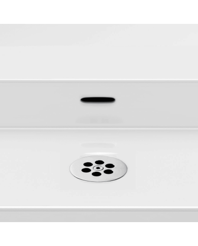 Lavabo blanc brillant marbre minéral Wash Me 70cm Clou