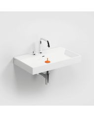 Lavabo blanc brillant marbre minéral Wash Me 70cm Clou