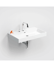 Lavabo blanc mat aluite Wash Me 70cm Clou