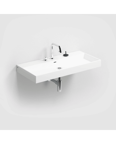 Lavabo blanc brillant marbre minéral Wash Me 90cm Clou