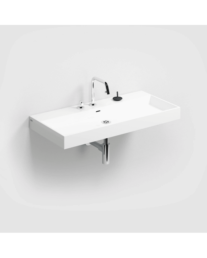 Lavabo blanc brillant marbre minéral Wash Me 90cm Clou