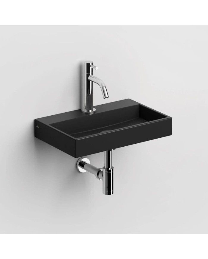 Lave mains noir mat 38 cm 1 trou MINI WASH ME Clou