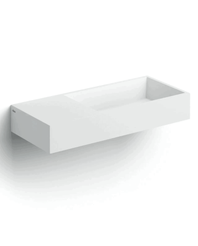 Lavabo blanc mat aluite gauche Wash Me 75cm Clou