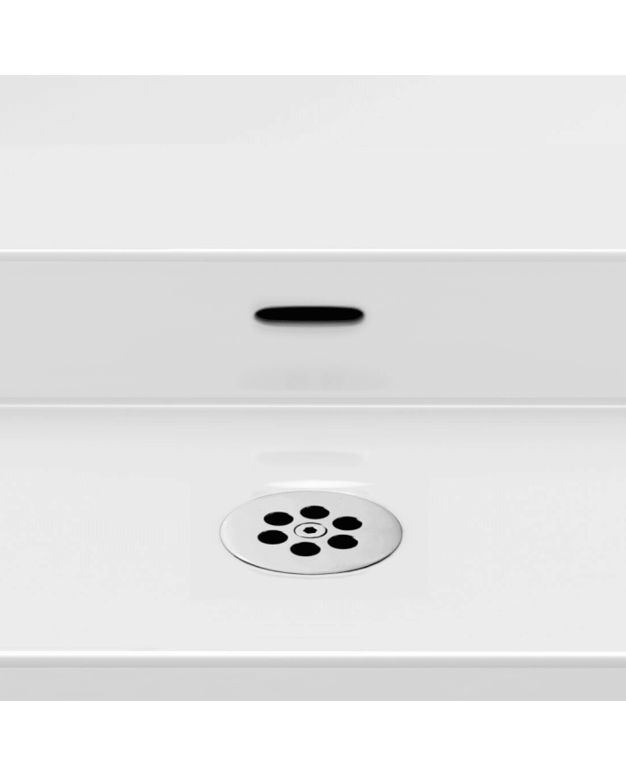 Lavabo blanc mat aluite gauche Wash Me 75cm Clou