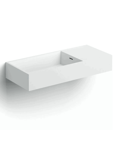 Lavabo blanc mat aluite droite Wash Me 75cm Clou