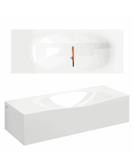 Lave mains blanc marbre mineral 65cm Hammock Plus Clou