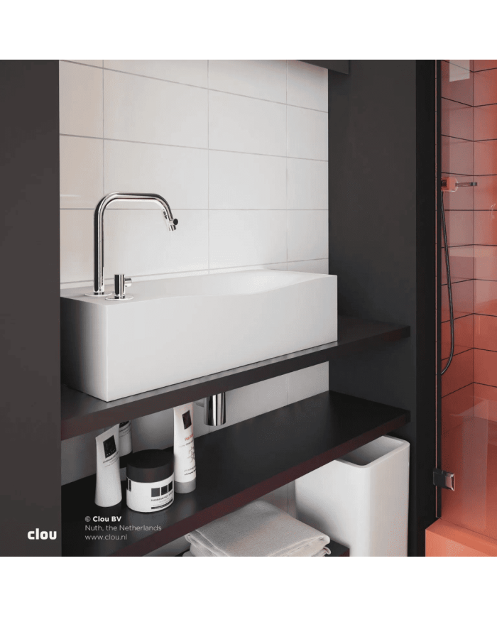 Lave mains blanc mat aluite 65cm Hammock Plus Clou