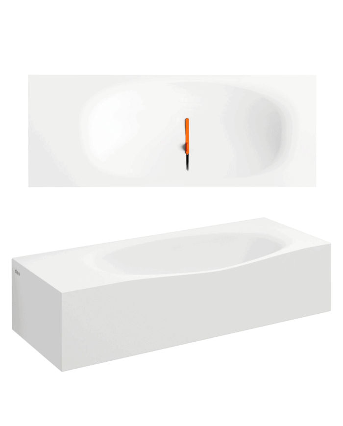 Lave mains blanc mat aluite 65cm Hammock Plus Clou