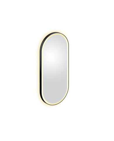 Miroir ovale noir LED LOOK AT ME Clou