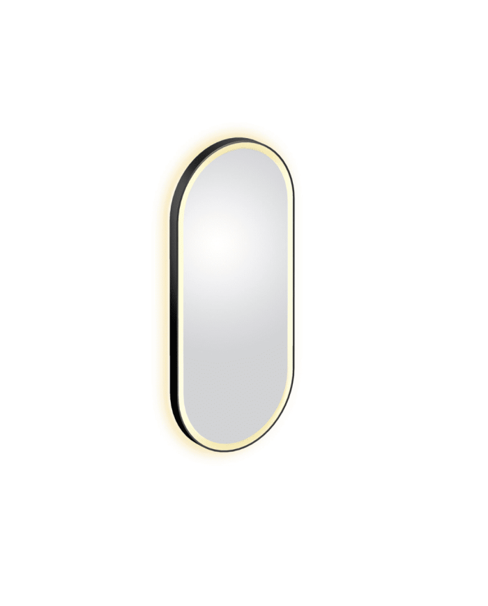 Miroir ovale noir LED LOOK AT ME Clou