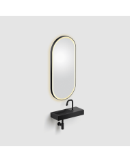 Miroir ovale noir LED LOOK AT ME Clou