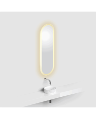 Miroir ovale satiné LED LOOK AT ME Clou