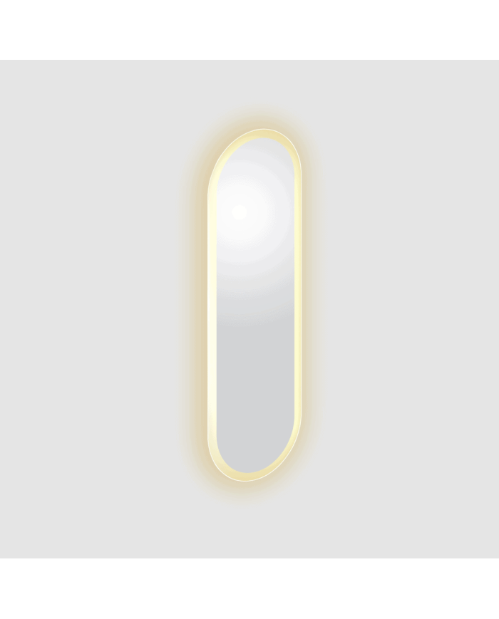 Miroir ovale satiné LED LOOK AT ME Clou