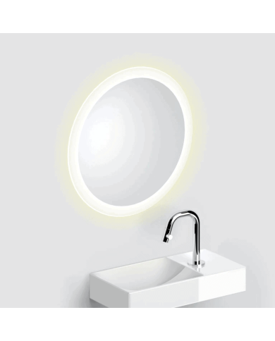Miroir rond satiné LED LOOK AT ME Clou