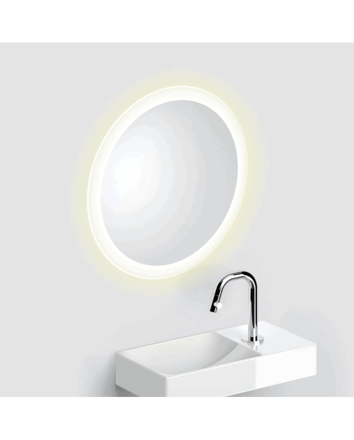 Miroir rond satiné LED LOOK AT ME Clou