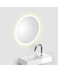 Miroir rond satiné LED LOOK AT ME Clou