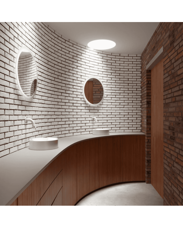 Miroir rond satiné LED LOOK AT ME Clou