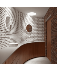 Miroir rond satiné LED LOOK AT ME Clou