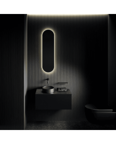 Miroir ovale satiné LED LOOK AT ME Clou