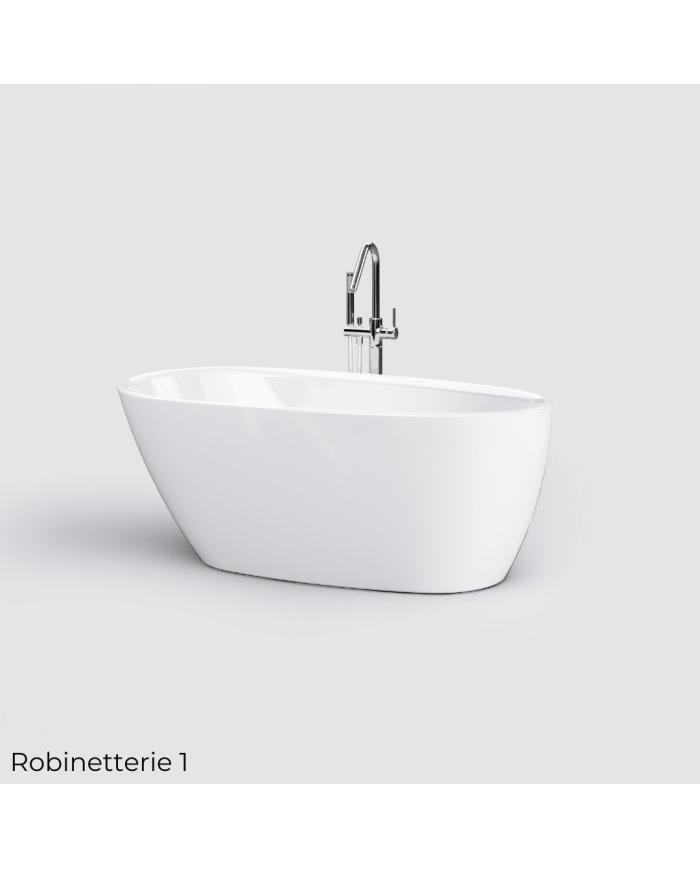 Baignoire îlot asymétrique 180l InBe Clou