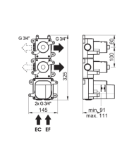 Box 2 voies thermostatique Naja Horus
