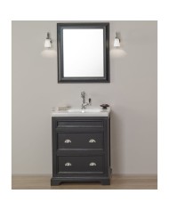 Meuble lavabo 71 cm en pin et miroir Trendy Aqua Prestige