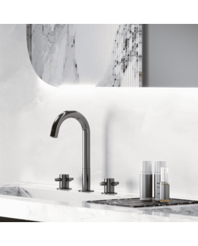 Mélangeur lavabo 3 trous vidage clic-clac Minoé Horus