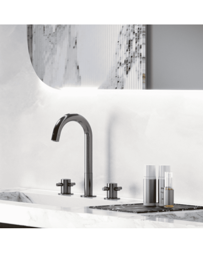 Mélangeur lavabo 3 trous vidage clic-clac Minoé Horus