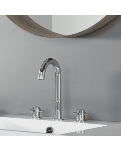 Mélangeur lavabo 3 trous vidage clic-clac Minoé Horus