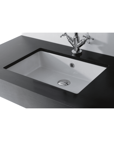 Lavabo sous plan rectangulaire P38.5 Bleu Provence