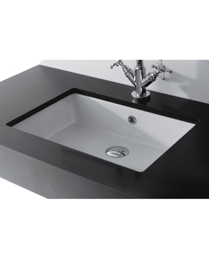 Lavabo sous plan rectangulaire P38.5 Bleu Provence