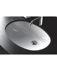 Lavabo sous plan arrondi P41 Bleu Provence