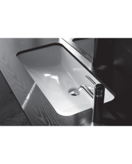 Lavabo sous plan angles arrondi L71 Bleu Provence
