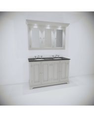 Meuble lavabo 2 vasques et miroir Bristol Aqua Prestige