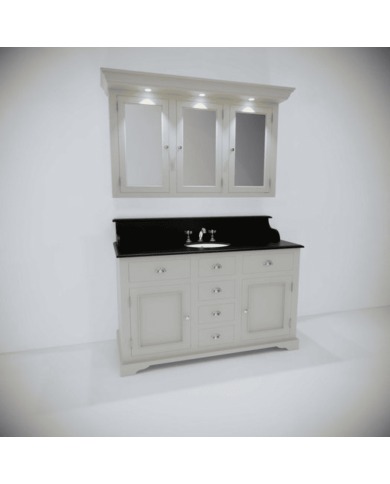 Meuble lavabo 1 vasque et miroir Carlton Aqua Prestige