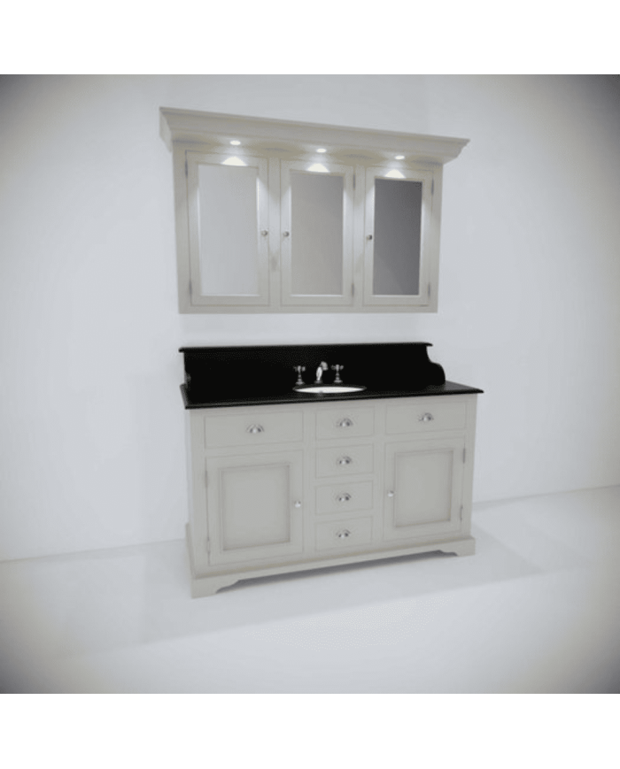 Meuble lavabo 1 vasque et miroir Carlton Aqua Prestige