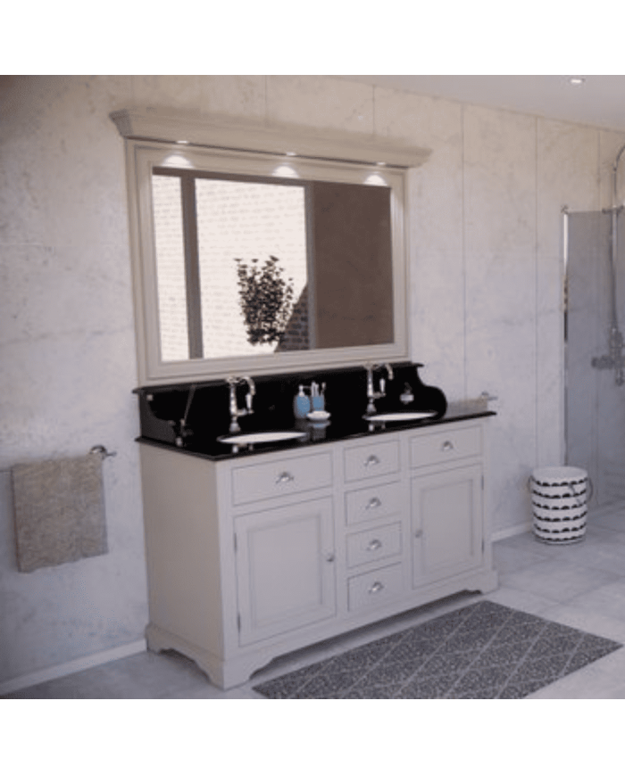 Meuble lavabo 2 vasques et miroir Carlton Aqua Prestige