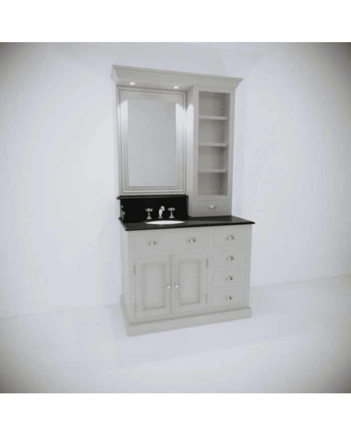 Meuble lavabo 1 vasque et miroir Kensington Aqua Prestige