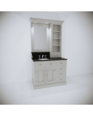Meuble lavabo 1 vasque et miroir Kensington Aqua Prestige