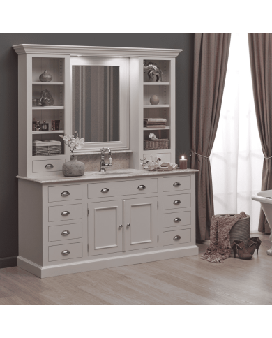 Meuble lavabo 1 vasque et miroir Chelsea Aqua Prestige