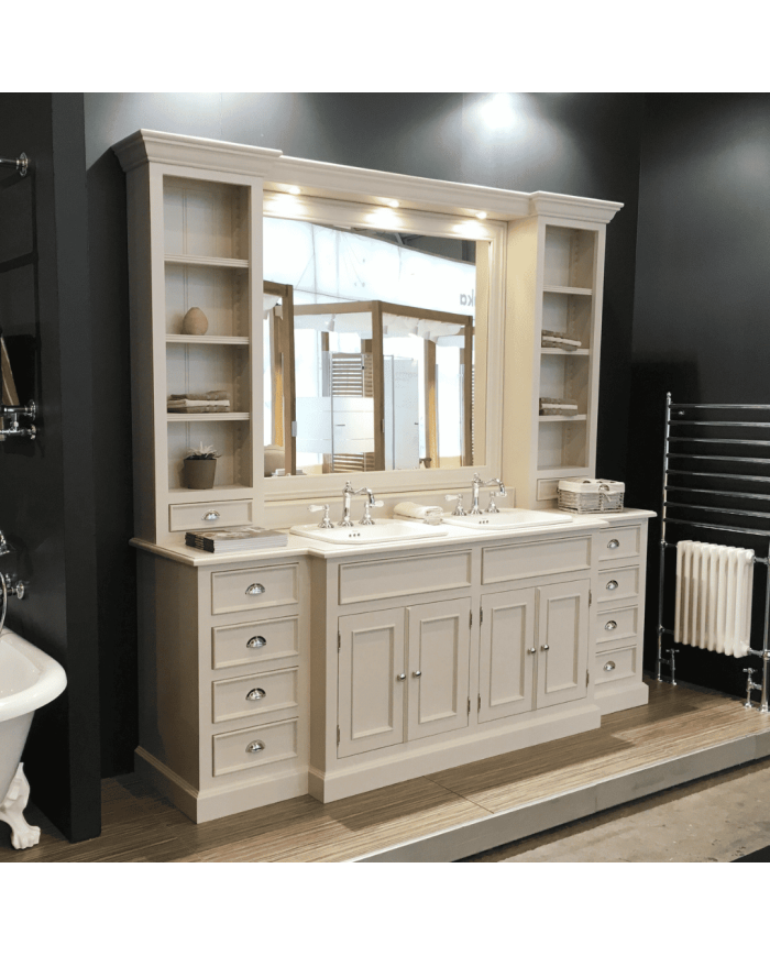 Meuble lavabo 2 vasques et miroir Cambridge Aqua Prestige