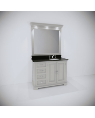 Meuble lavabo 1 vasque et miroir Regent 118 Aqua Prestige