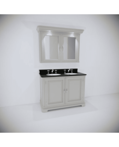 Meuble lavabo 2 vasques et miroir Regent 121 Aqua Prestige