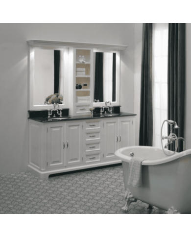 Meuble lavabo 2 vasques et miroir Regent 185 Aqua Prestige