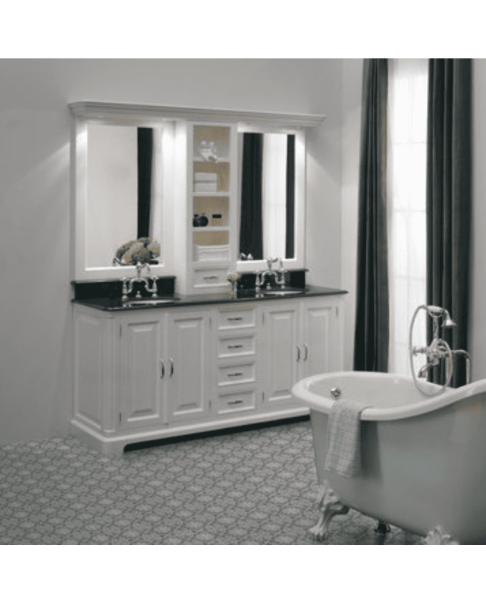 Meuble lavabo 2 vasques et miroir Regent 185 Aqua Prestige