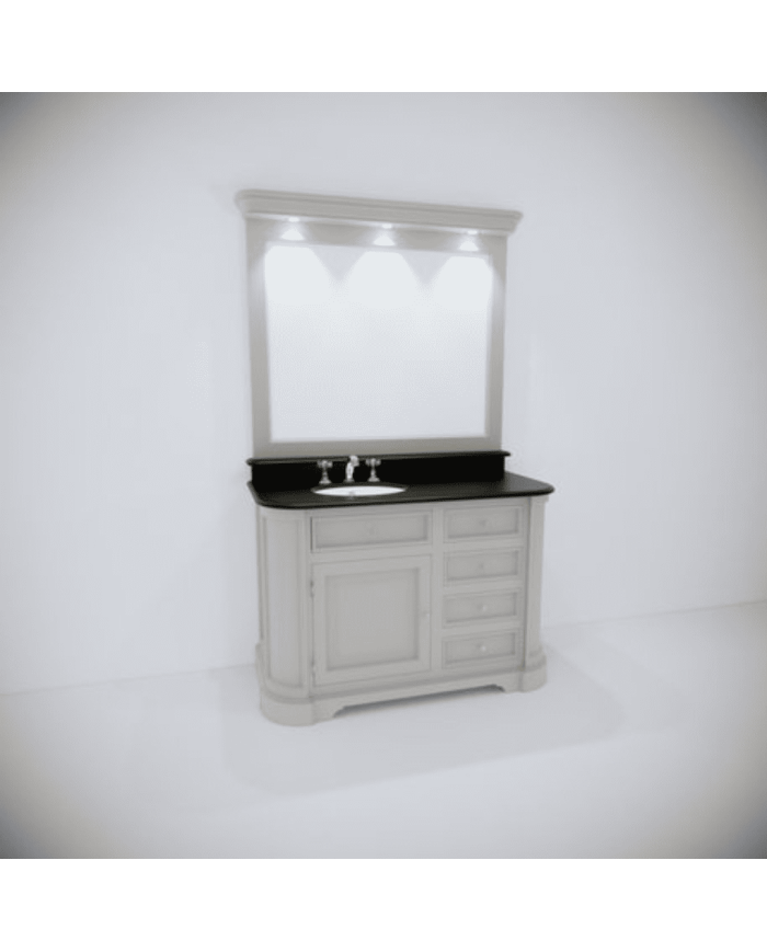 Meuble 1 vasque et miroir Elysée 127 Aqua Prestige