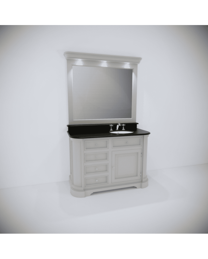 Meuble 1 vasque et miroir Elysée 127 Aqua Prestige