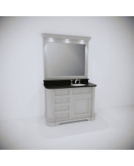 Meuble 1 vasque et miroir Elysée 127 Aqua Prestige